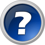 Question mark blue circle