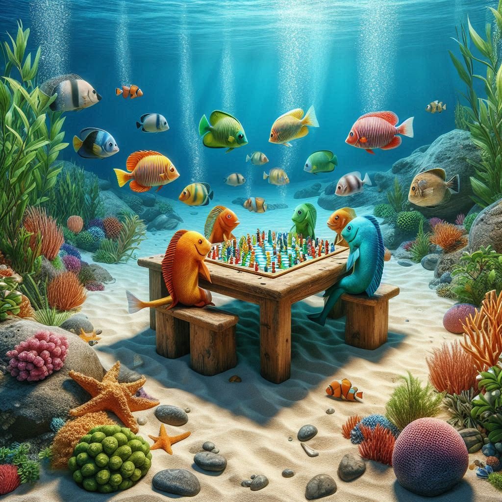 Fish playing games