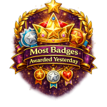 Most Badges yesterday awarded