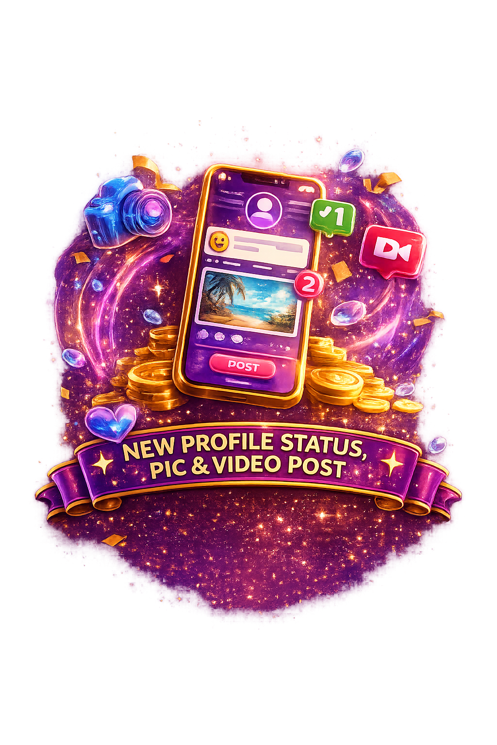 New Profile Status, Pic & Video Post