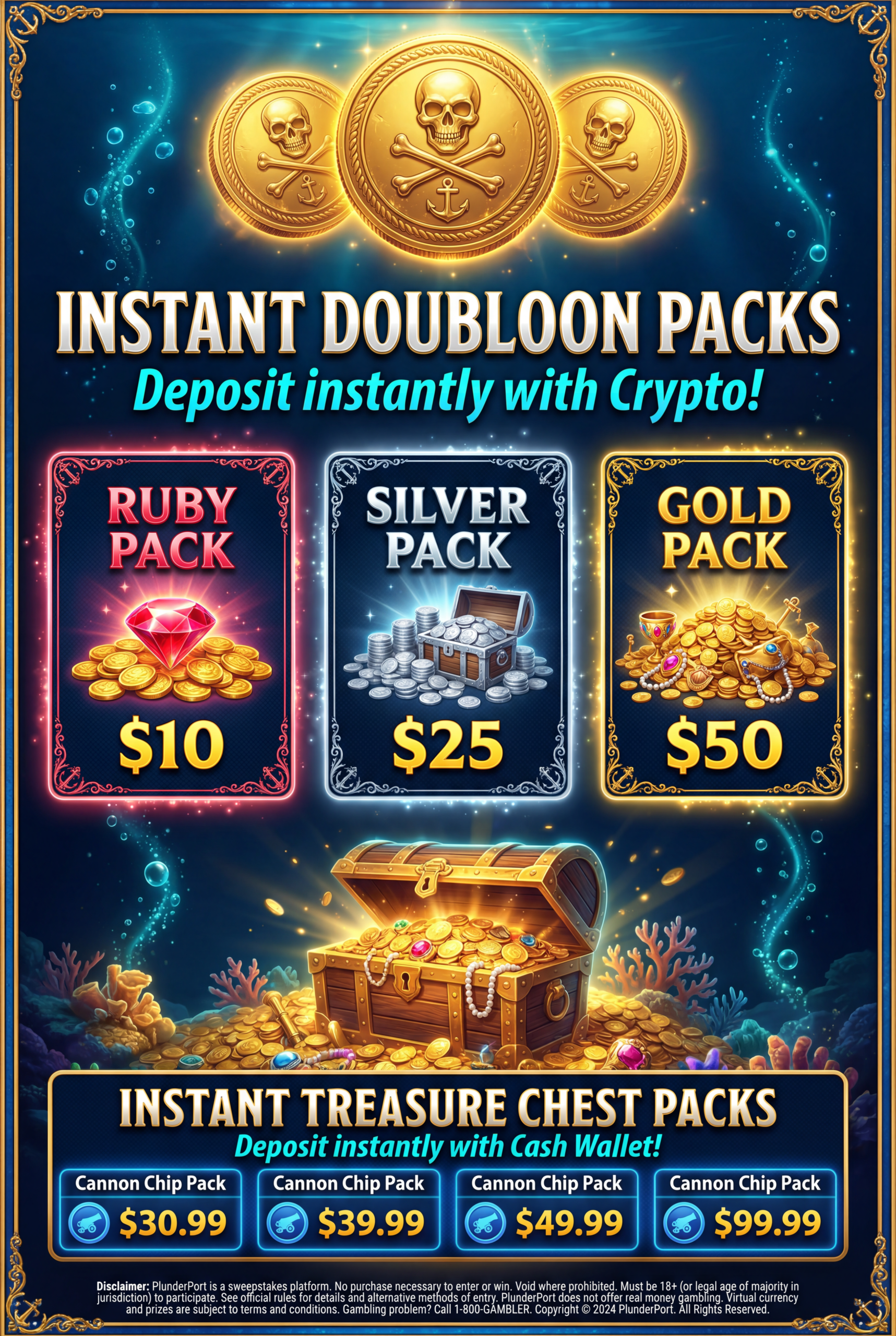 PlunderPort Instant Doubloon Packs